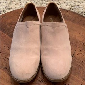 Toms blush suede shaye booties